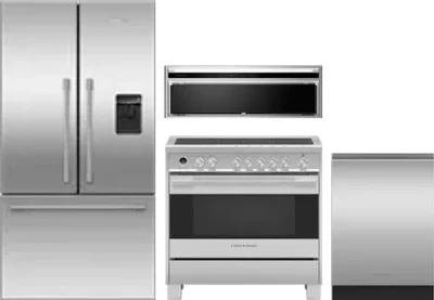 4 Piece Package Includes Refrigerator, Range, Hood And Dishwasher